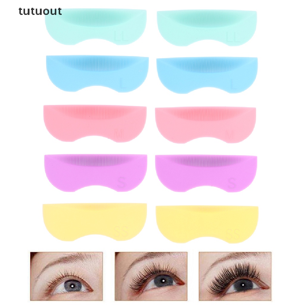 Set 8 Cặp Đệm Silicone Hỗ Trợ Uốn Cong Lông Mi Tiện Dụng