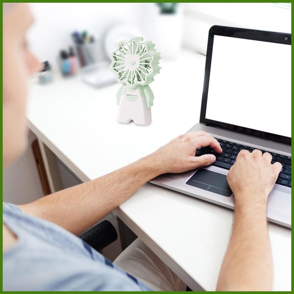 Quạt Mini Cầm Tay 3 Tốc Độ Điều Chỉnh Được Thiết Kế Dễ Thương