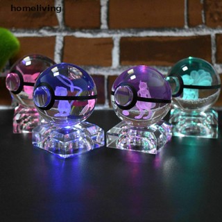 Đồ Chơi Quả Cầu Pha Lê pokemon 3d Có Đèn led (Không Kèm Đế)