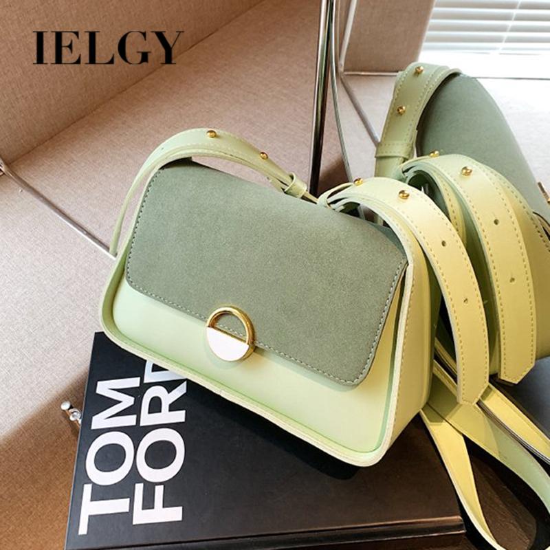 Ielgy Túi đeo dưới cánh tay Thời Trang Phương Tây Đơn Giản Màu Tương Phản Phong Cách niche Cho Nữ
