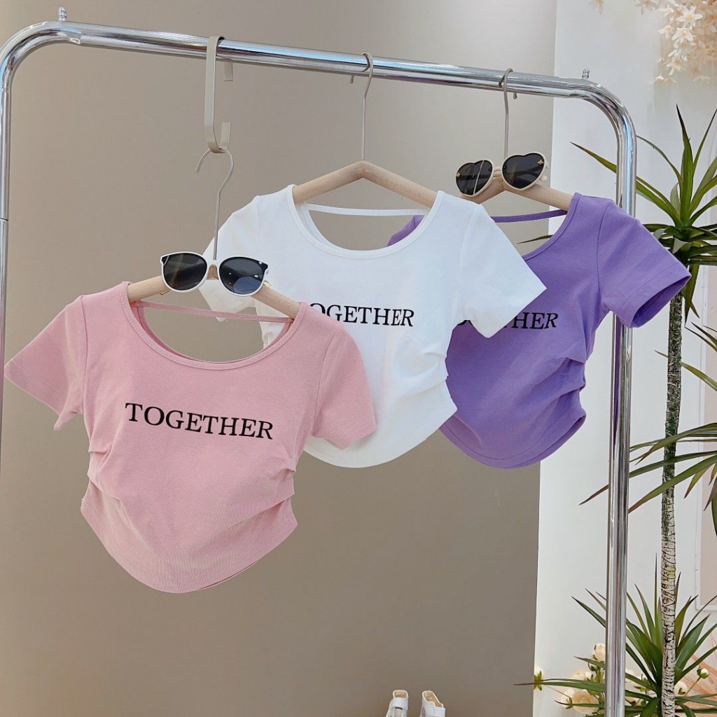 Áo Thun Tay Ngắn Dáng Ôm Phong Cách Hàn Quốc Thời Trang Mùa Hè Xinh Xắn Cho Bé Gái