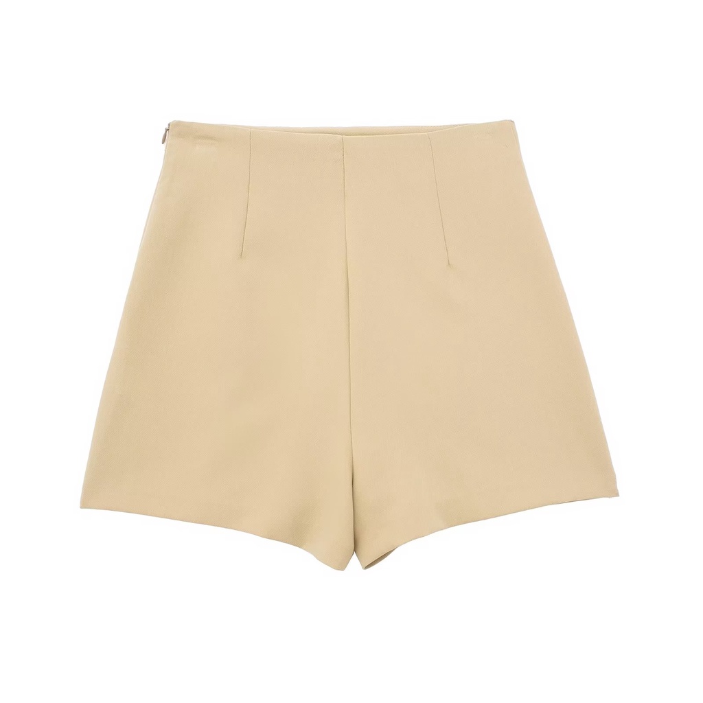 Chân Váy Ngắn Lưng Cao Xẻ Tà Màu Trơn Phong Cách Âu Mỹ Thời Trang Zara 24 Cho Nữ 1608 / 036