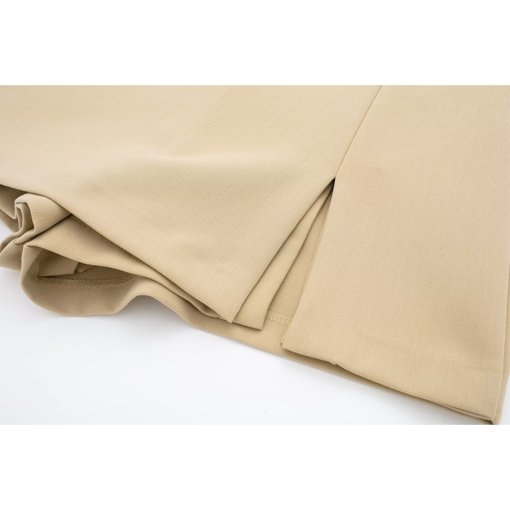 Chân Váy Ngắn Lưng Cao Xẻ Tà Màu Trơn Phong Cách Âu Mỹ Thời Trang Zara 24 Cho Nữ 1608 / 036