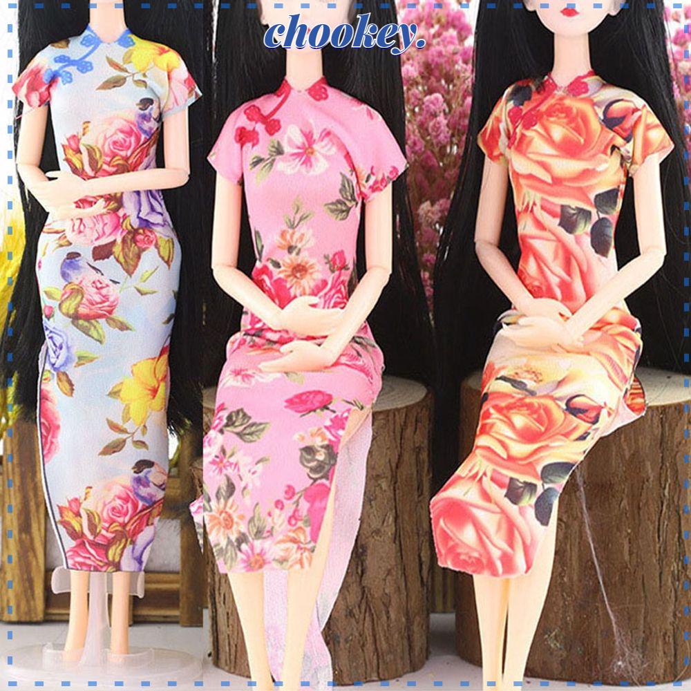 Đầm Sườn Xám Xinh Xắn Dành Cho Búp Bê 30cm