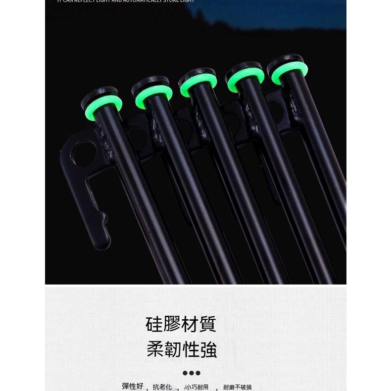 Vòng silicone Dạ Quang Cảnh Báo Ban Đêm Đa Năng Hình Chữ o Cho Lều Trại