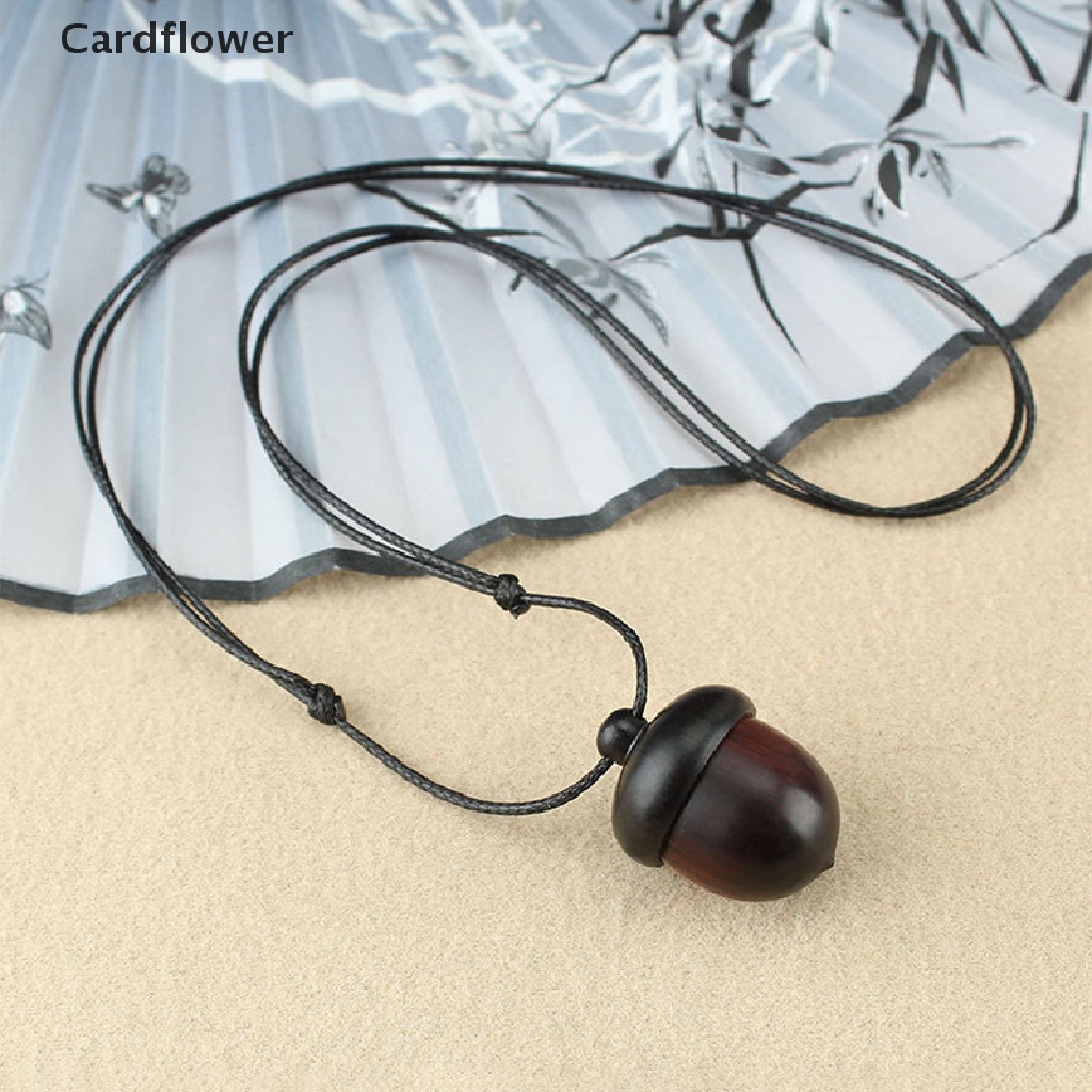 < Cardflower > Vòng cổ Dài Mặt Hình Quả Bắp Ngô Có Thể Vặn Được Bằng Gỗ Mun Cổ Điển Đang Giảm Giá