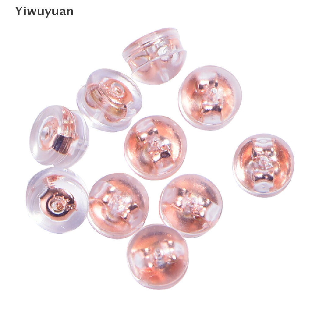 < Yiwuyuan > 10 Nút Bịt Bông Tai Mềm Trong Suốt Hữu Ích