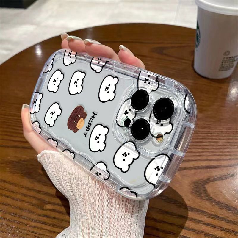 ✅Ốp Điện Thoại Mềm Trong Suốt Chống Sốc Hình Gấu Nâu Cho Iphone 7promaxxr13 8p xs11iPhone14 12 / S3K6