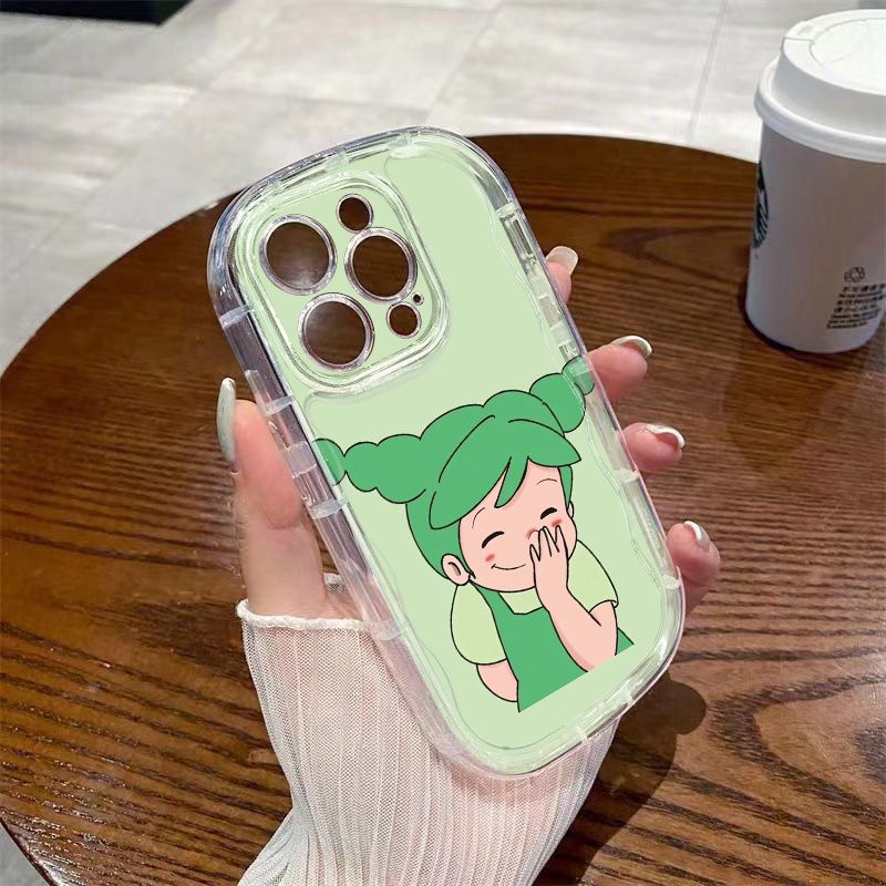 ✅Ốp Điện Thoại Mềm Trong Suốt Chống Sốc Hình Bé Gái Cho Iphone 8p 13iPhone14 Cute 12s / xr11promax Apple 7 0SAB