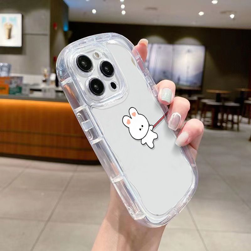 ✅Ốp Điện Thoại Mềm Chống Sốc In Hình Thỏ Trắng Cho Iphone Xr 8p promax / / Trong Suốt / 7xs1311iPhone1412 T1T9