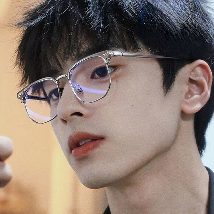 Kính Mắt Chống Ánh Sáng Xanh Nửa Gọng Thời Trang Nam 0 ~ - 600