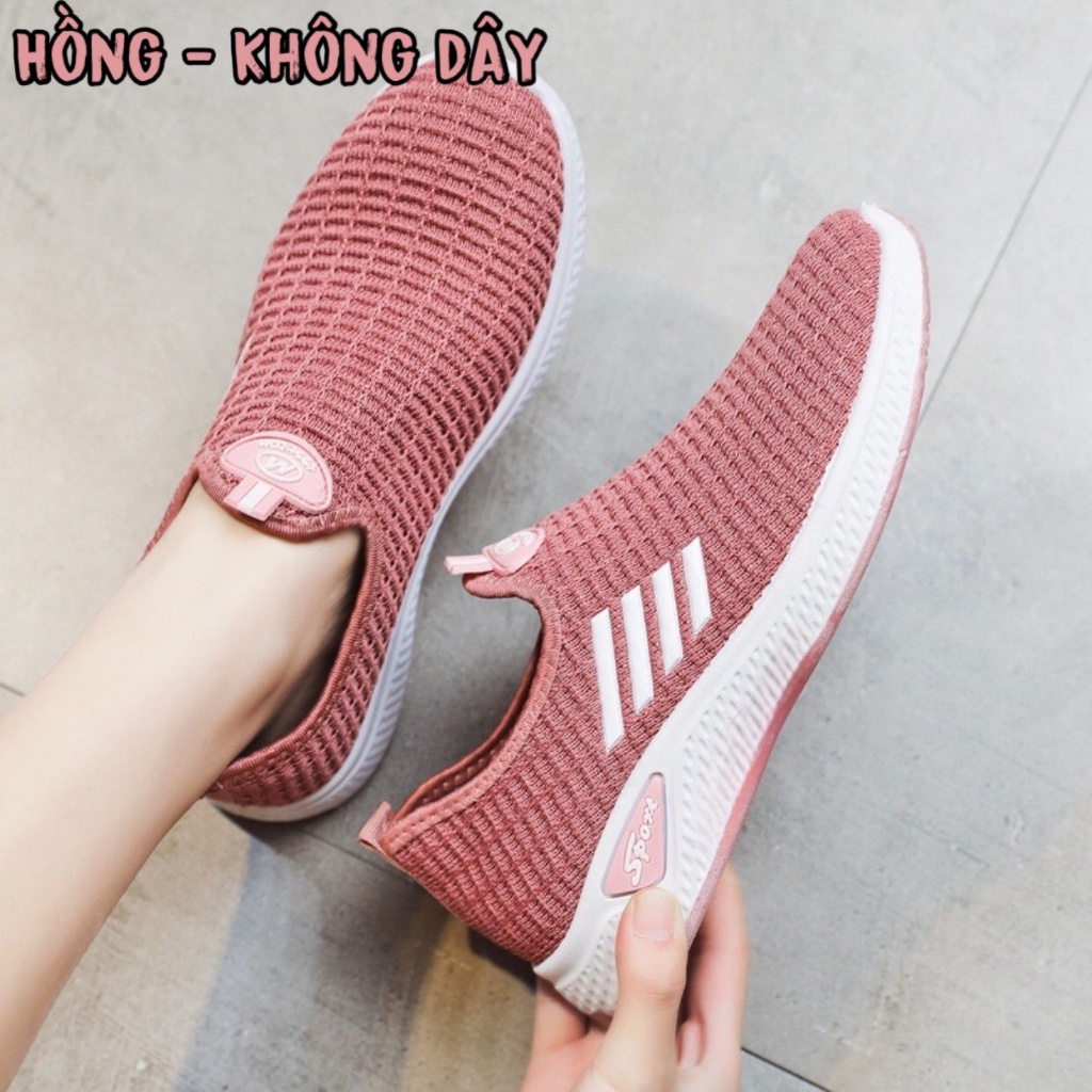 KÈM HÔP và TẶNG 1 ĐÔI TẤT - Giày đi bộ nữ cực êm, siêu xinh, dáng thể thao TRANG SHOP v04, size 36-39. .