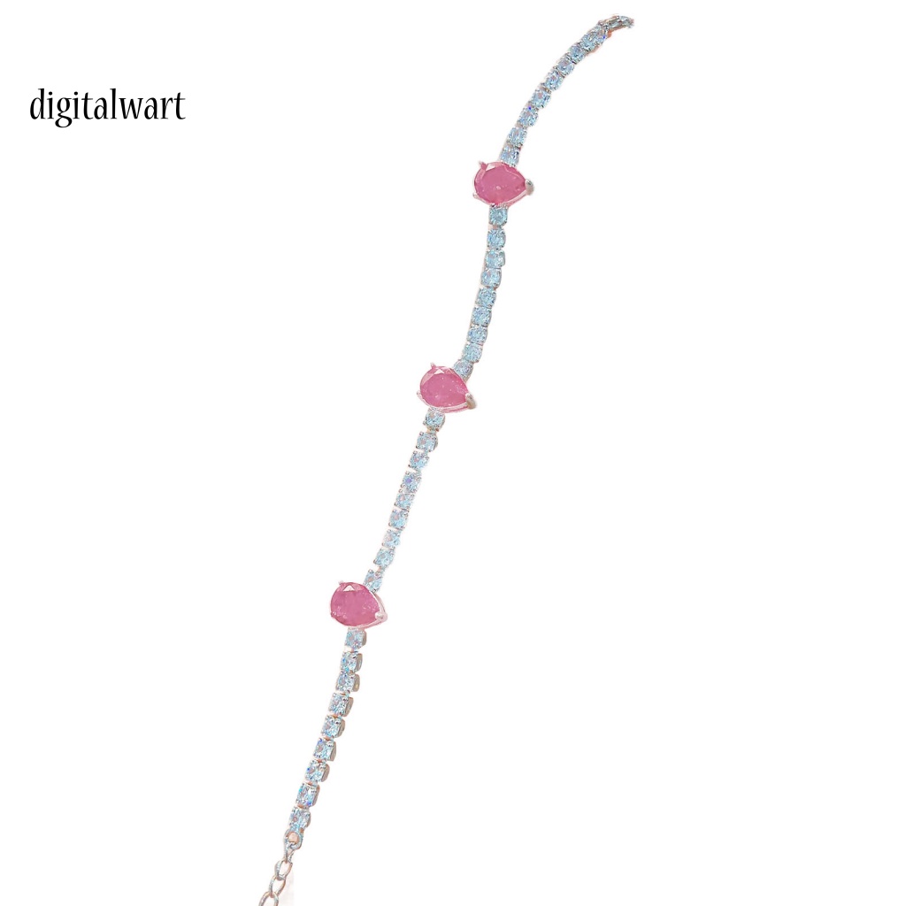 Kỹ Thuật Số| Vòng Tay Cô Dâu Đính Đá Zircon Hình Giọt Nước Có Thể Điều Chỉnh Kích Thước