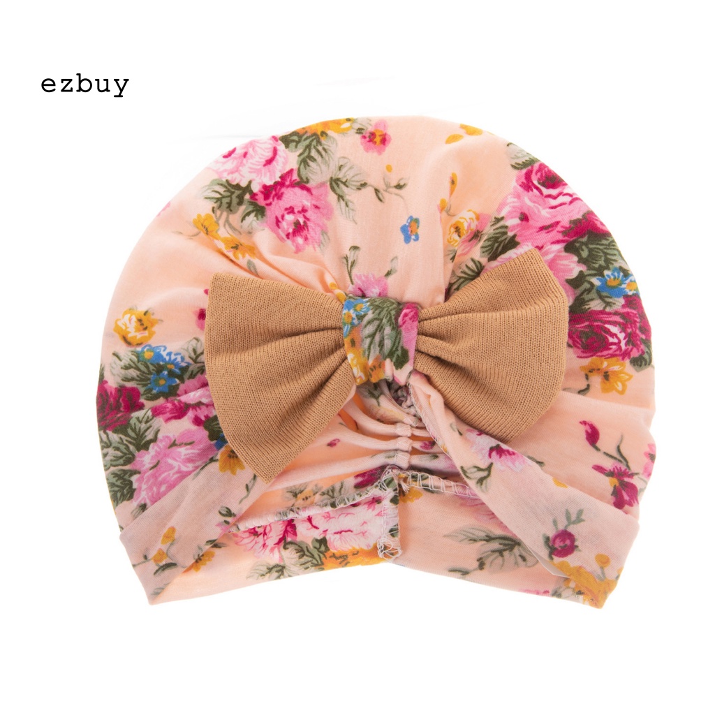 Mũ Turban Thắt Nơ In Họa Tiết Hoa Thân Thiện Với Da Thích Hợp Đi Tiệc Cho Bé