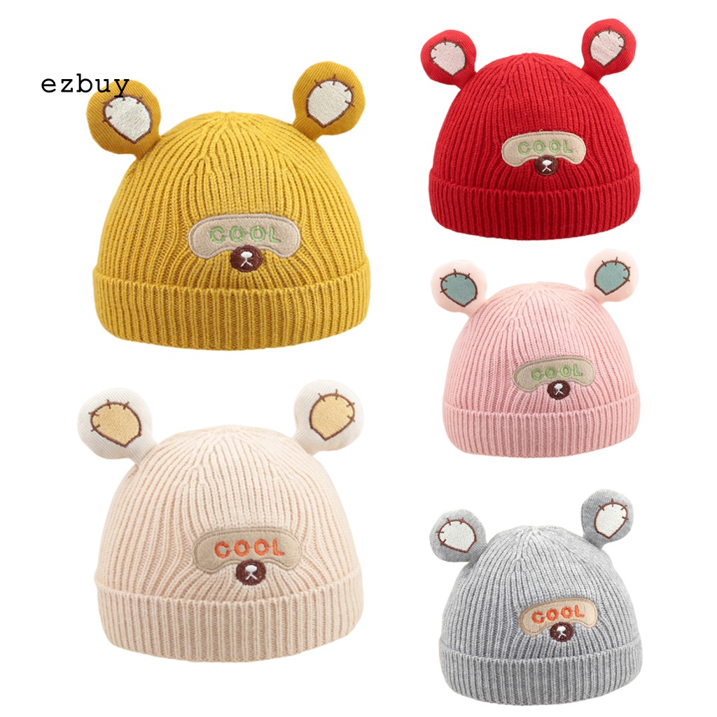 Mũ beanie Giữ Ấm Tai Gấu Dễ Thương Thân Thiện Với Làn Da Dùng Hàng Ngày Cho Bé