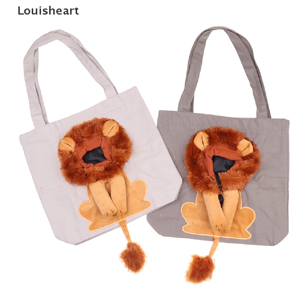 Louisheart Túi Đeo Vai Hình Sư Tử Chất Liệu Canvas Thoáng Khí Thời Trang Cho Thú Cưng TFG