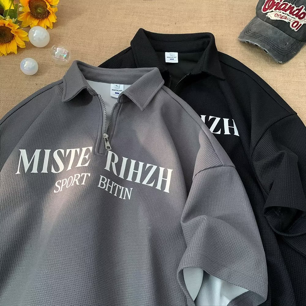 Áo polo Dáng Rộng Tay Ngắn Có Size Lớn M-8XL Thời Trang Dành Cho Nam Giới