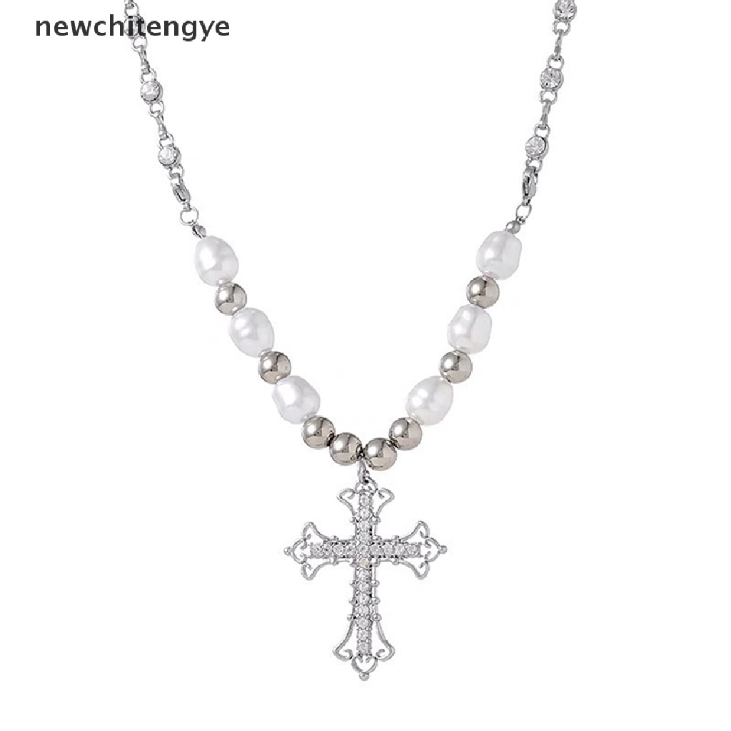 Vòng Cổ Chuỗi Ngọc Trai Kim Cương Giả Phong Cách Punk Hip Hop Đơn Giản Thời Trang Cho Nữ