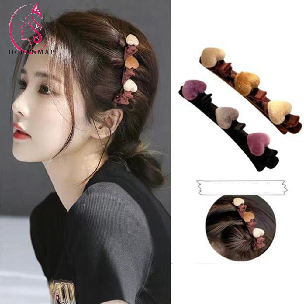 Kẹp Tóc Có Răng Mỏ Vịt Bằng Nhung Phong Cách Hàn Quốc Cho Nữ