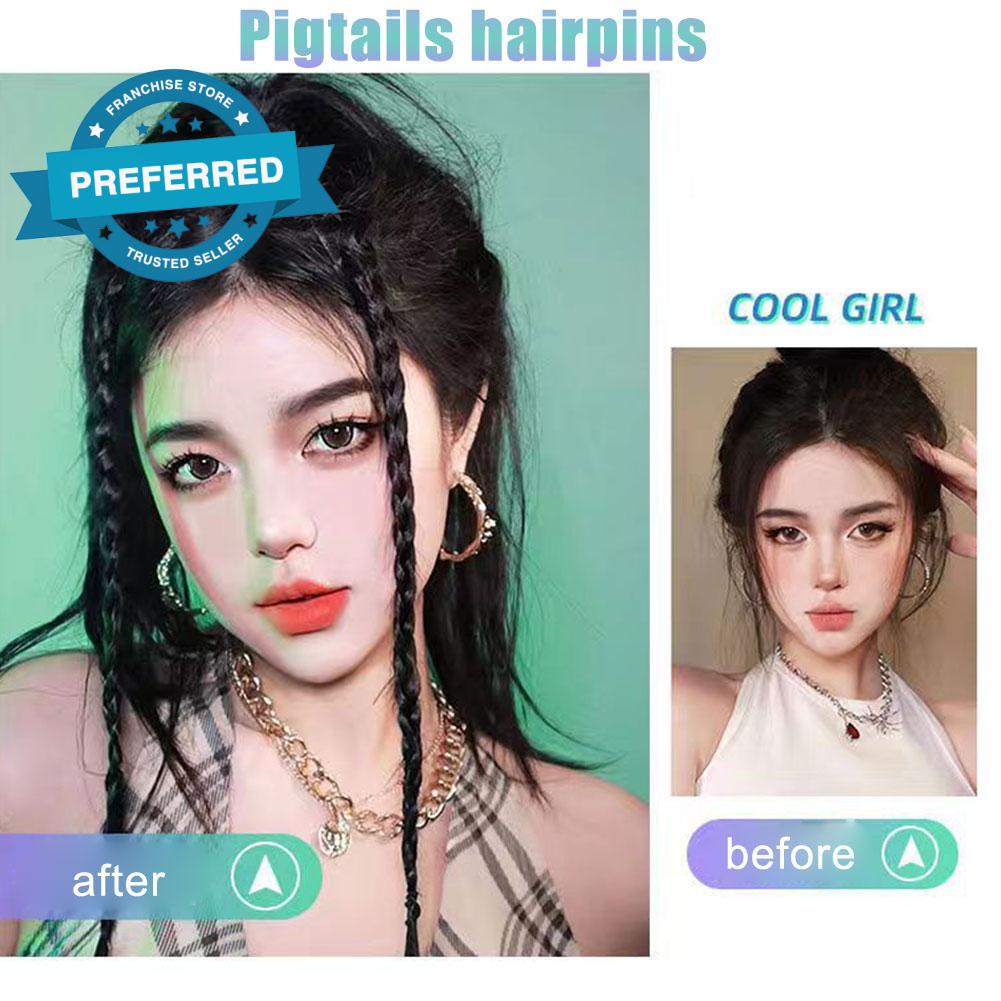 Kẹp Tóc Bện Sợi Tự Nhiên Y2K J8M1 Thời Trang Mùa Hè Cho Nữ