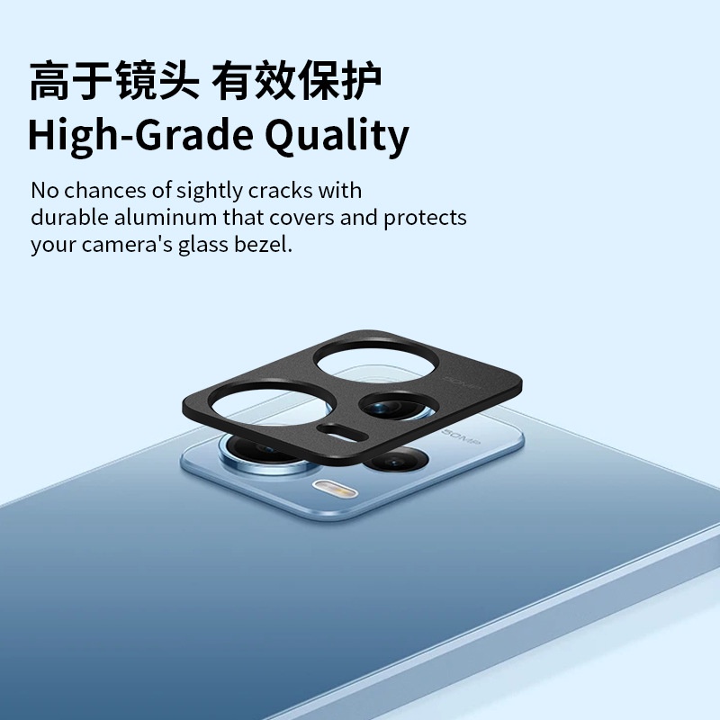 Khung Bảo Vệ Ống Kính Camera Sau Bằng Hợp Kim Nhôm Cho Xiaomi Redmi Note 12 4G Note12 Pro 5G