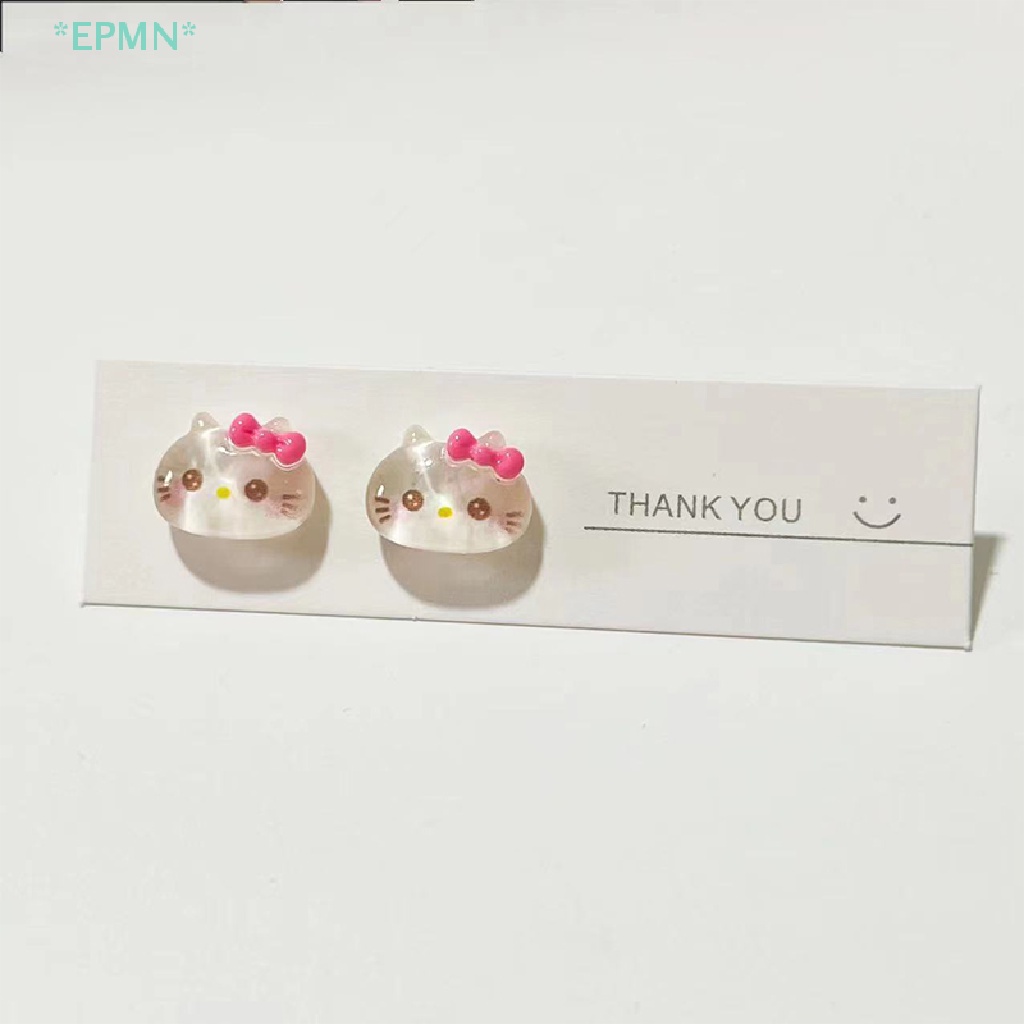 Hwetr Sanrio Bông Tai Mini Bằng Nhựa Mềm Dễ Thương Phong Cách Harajuku Đáng Yêu Cho Nữ Kuromi Cinnamoroll My Melody Pompompurin Mới