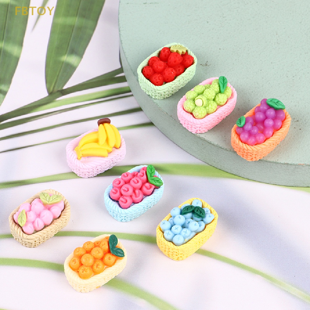Bộ 5 Giỏ Trái Cây Mini Tỉ Lệ 1: 12 Trang Trí Nhà Búp Bê
