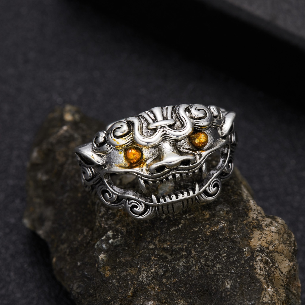 [IGT] Nhẫn Dạng Mở Họa Tiết Hình Học 3D Hoạt Hình Có Thể Điều Chỉnh Làm Quà Tặng Trang Sức Cho Nữ