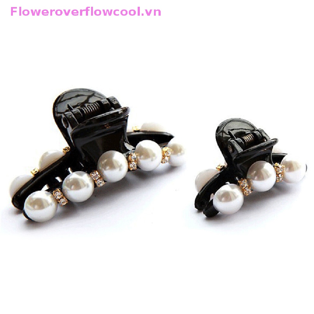Kẹp Tóc Đính Ngọc Trai Đen Thời Trang Hàn Quốc Cho Nữ