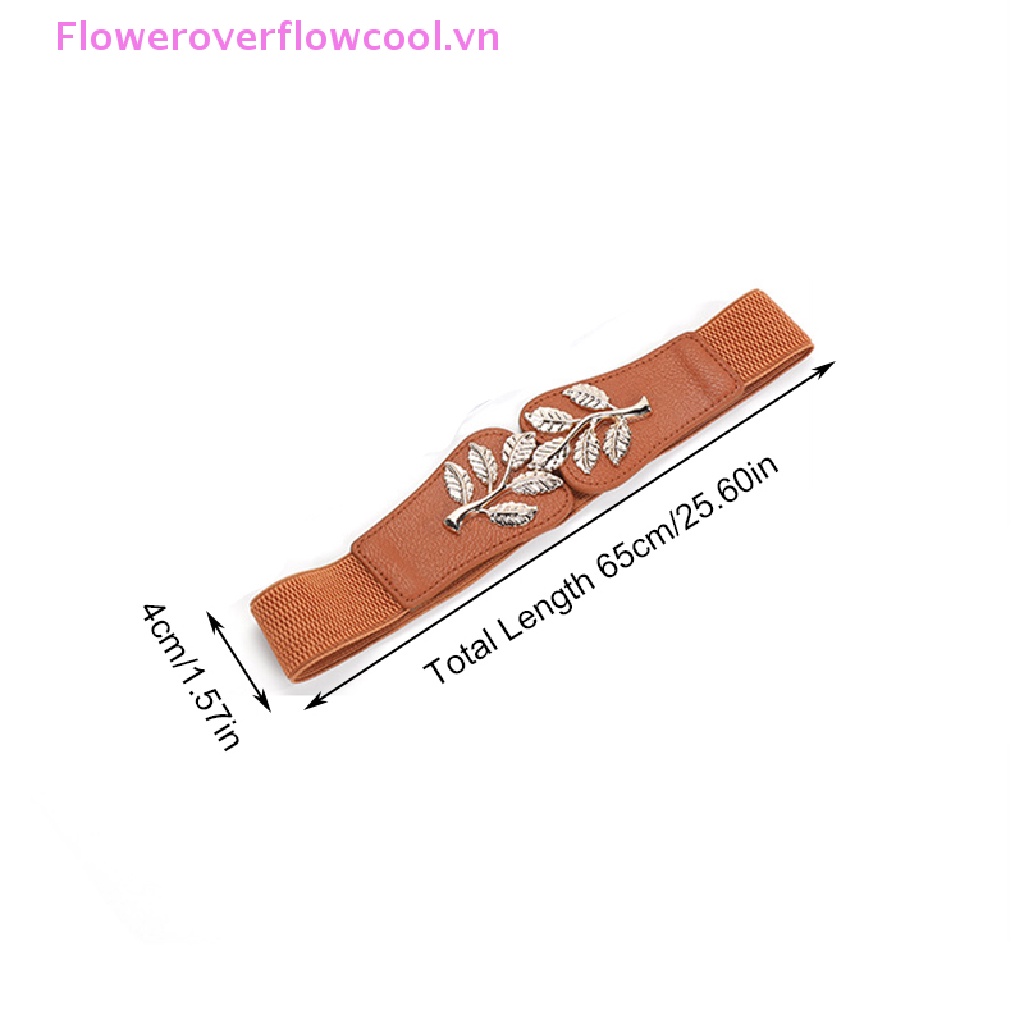 Thắt Lưng Da Khóa Kim Loại Hình Chiếc Lá Phong Cách Retro Thời Trang Cho Nữ