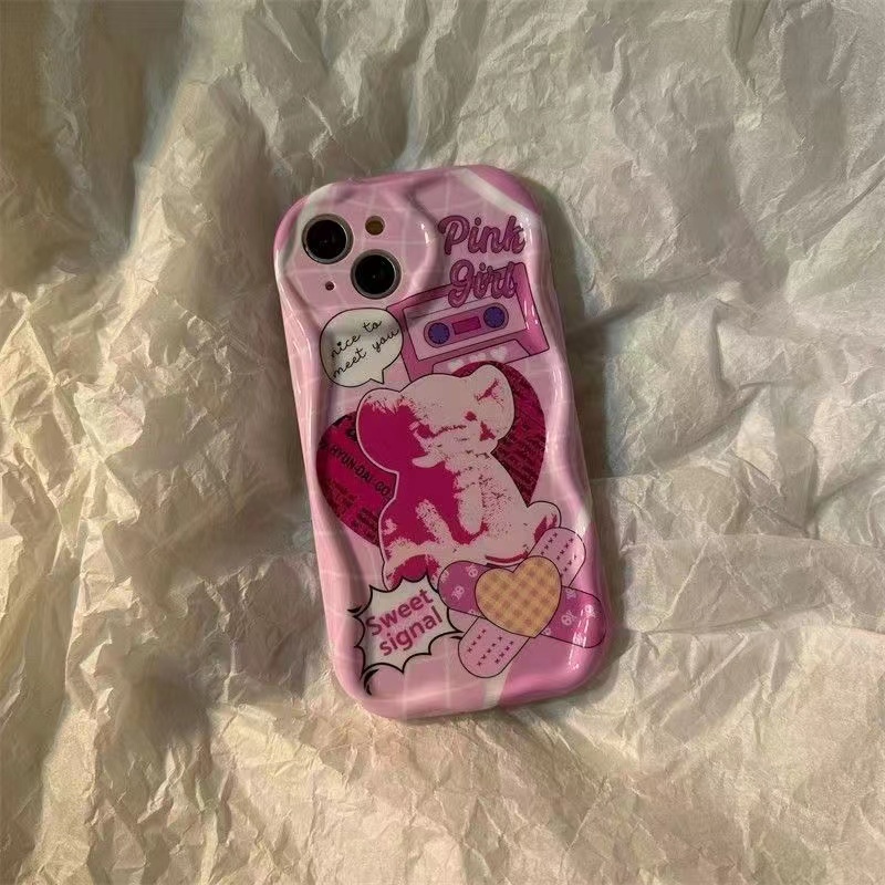 Ốp Điện Thoại Silicon TPU Mềm Chống Sốc In Hình Voi Hồng Cho Iphone 14 Plus 13 Pro Max 12 11 X Xs Xr 8 7