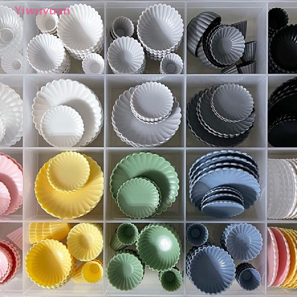 1 Bộ Chén / Đĩa / Cốc / Đĩa / Đồ Ăn Trang Trí Nội Thất Nhà Búp Bê Mới 1: 6