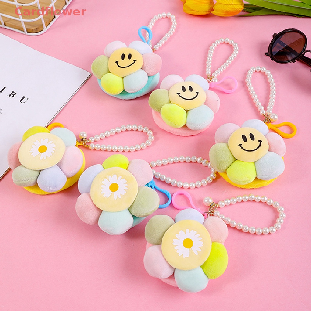 < Cardflower > Mặt Dây Chuyền Hình Hoa Hướng Dương / Mưa Nhồi Bông Mềm Mại Nhiều Màu Sắc Dễ Thương Làm Móc Khóa Túi Quà Sinh Nhật