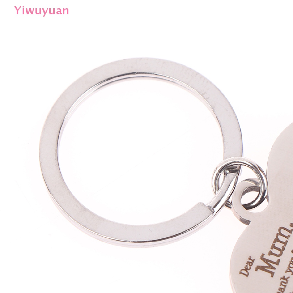 1 Móc Khóa Hình Trái Tim Bằng Thép Không Gỉ Mới