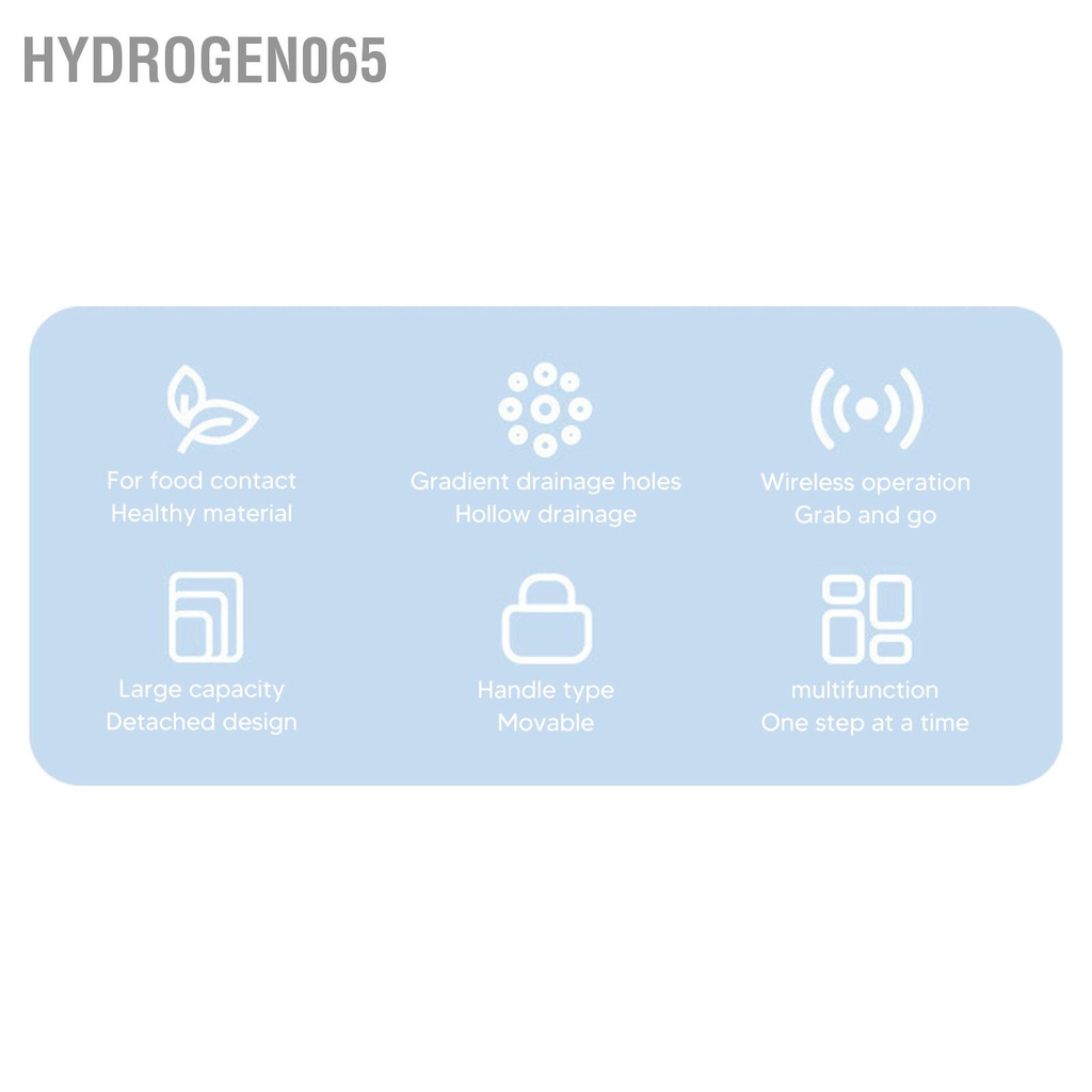 Hydrogen065 Máy rửa rau quả siêu âm Làm sạch 360 độ Thiết bị làm dùng trong gia đình