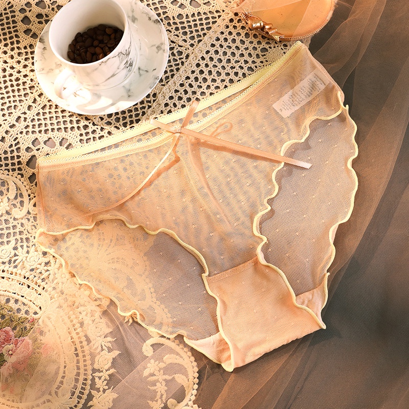 Quần Lót Tam Giác Phối Ren Lưới Siêu Mỏng Trong Suốt Thời Trang Mùa Hè Quyến Rũ Cho Nữ