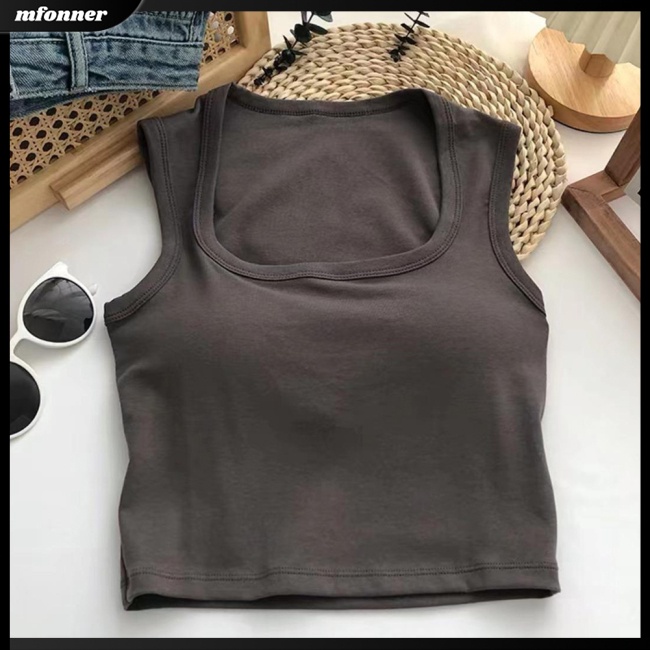 Áo Ngực Thể Thao Sát Nách Màu Trơn Thoáng Khí Gợi Cảm Cho Nữ