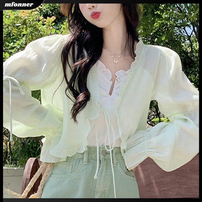 Áo Khoác Chống Nắng Mỏng Tay Dài Màu Sắc Đơn Giản Thoáng Khí Thời Trang Mùa Hè Cho Nữ