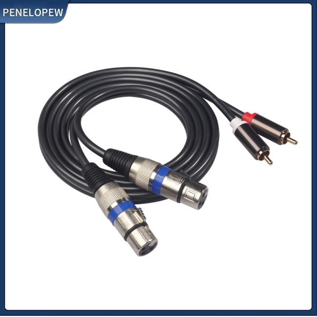 Dây Cáp Âm Thanh 1.5m Mạ Vàng Chuyển Đổi 2rca Sang 2xlr Canon Female