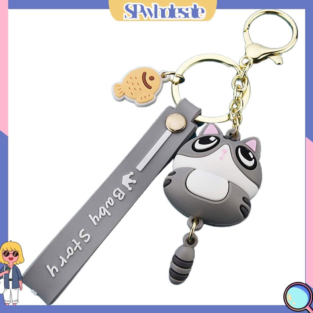 <SPwholesale> Móc Khóa Hình Chú Mèo Hoạt Hình Đáng Yêu
