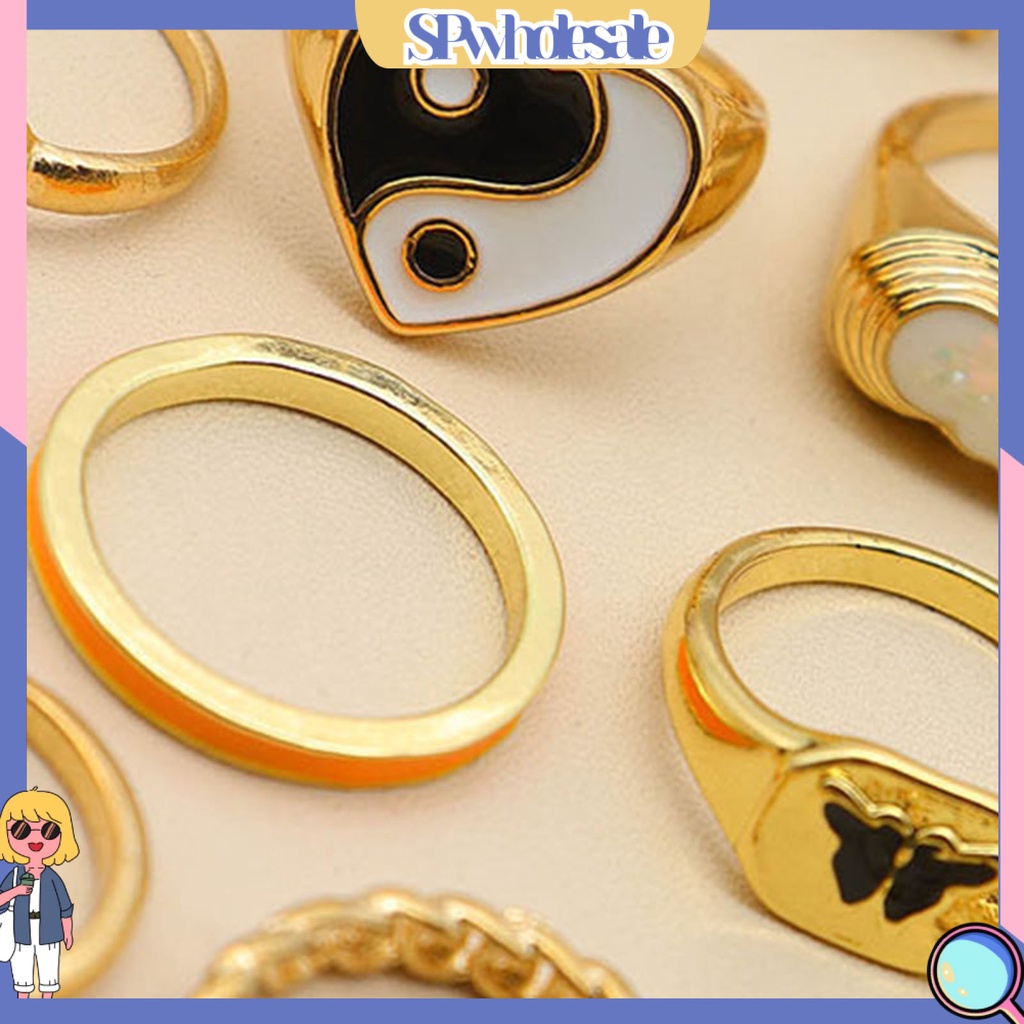 <SPwholesale> Set 16 Nhẫn Đeo Khớp Ngón Tay Nhiều Kiểu Dáng Tinh Tế Cho Nữ