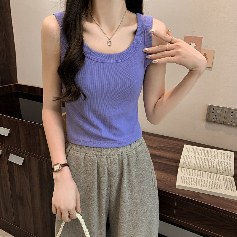 COZOK Áo Sát Nách Màu Trơn Quyến Rũ Hợp Thời Trang