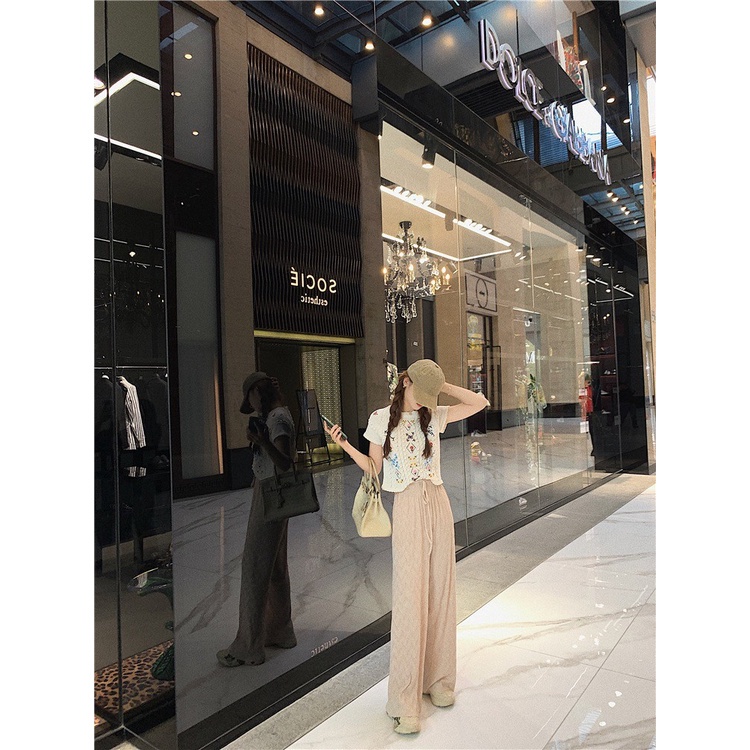 Áo kiểu nữ len mongtoghi thêu hoa croptop MS1127