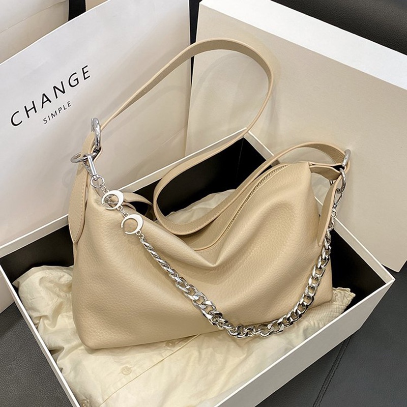 Túi Xách Cỡ Lớn Phối Dây Xích Đeo Vai Kiểu retro Hàn Quốc Thời Trang Cho Nữ