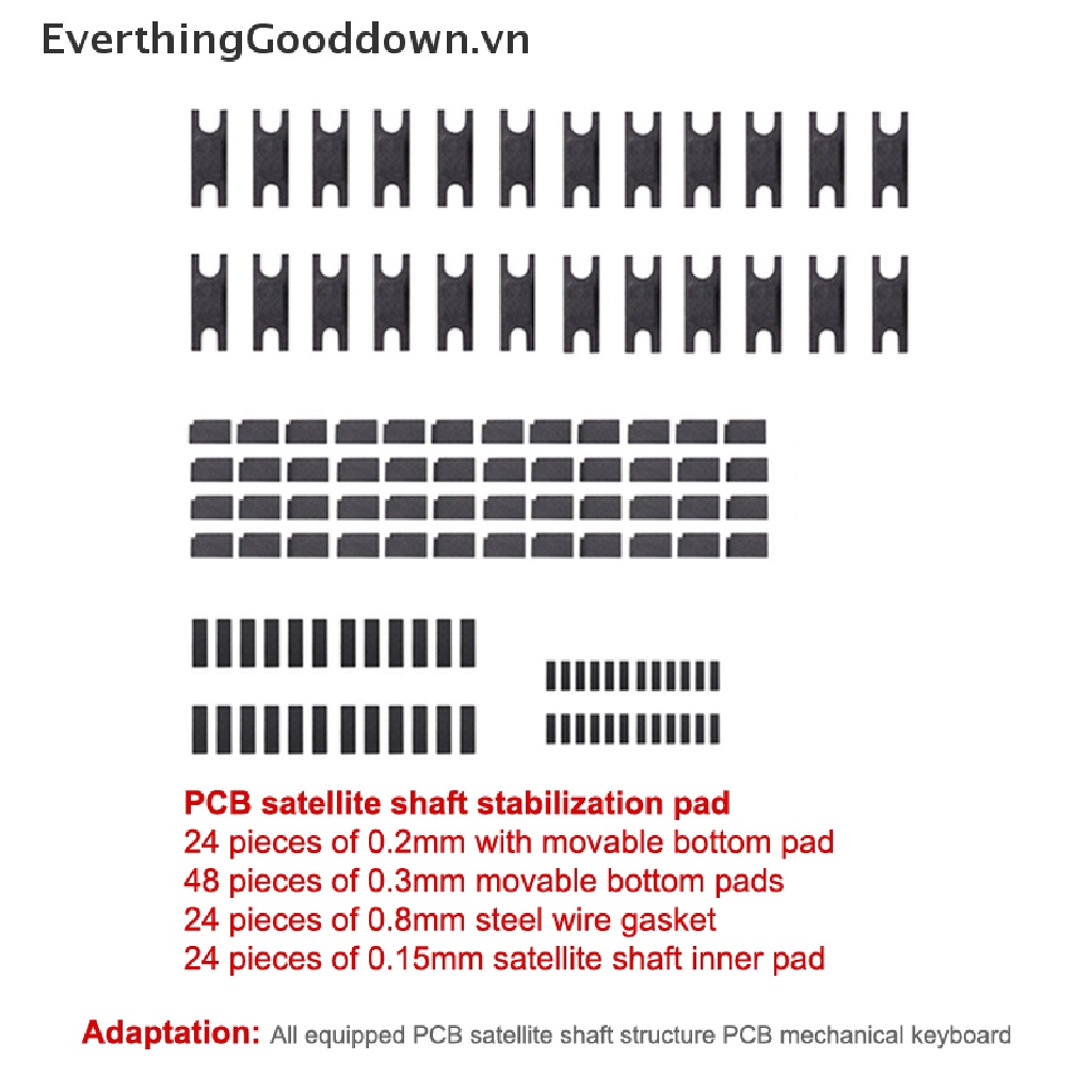 1 Cặp Miếng Dán Trục Vệ Tinh Pcb Ổn Định Cho Bàn Phím Máy Tính Pcb