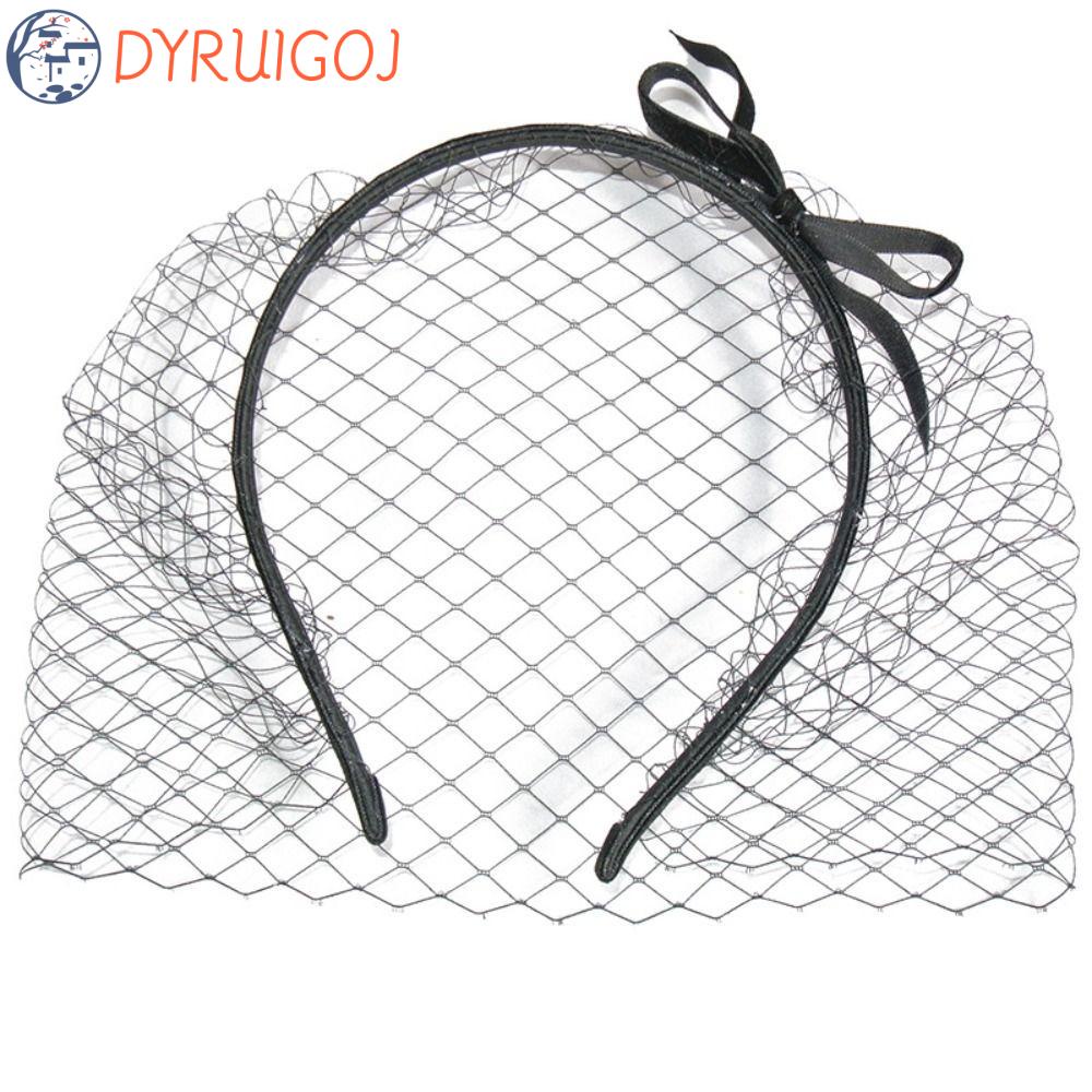 Mặt Nạ Che Mặt Kiểu Vương Miện Phối Lưới Đính Nơ Thanh Lịch Cho Cô Dâu