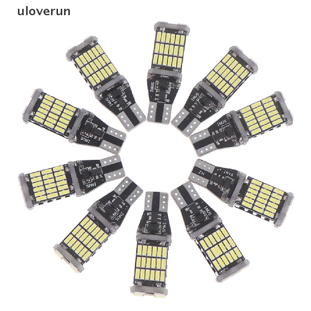 Set 10 Bóng Đèn LED 45 SMD 4014 T15 W16W 6000K Ánh Sáng Trắng Dành Cho Ô Tô