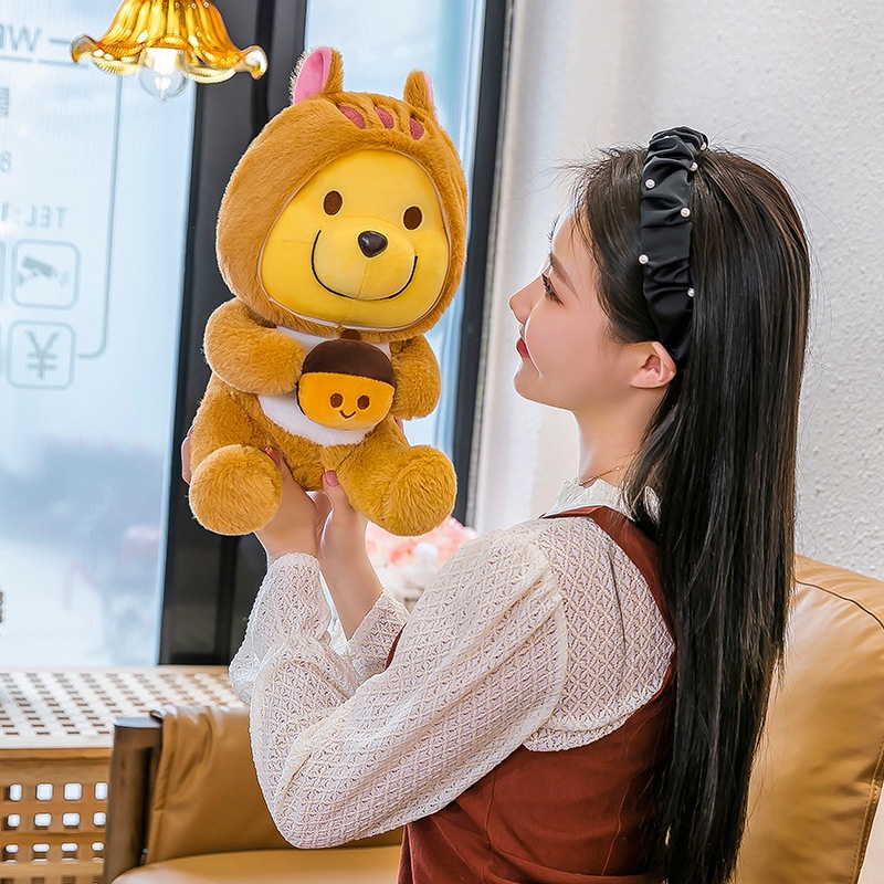 Gấu Pooh Nhồi Bông Thiết Kế Dễ Thương Xinh Xắn