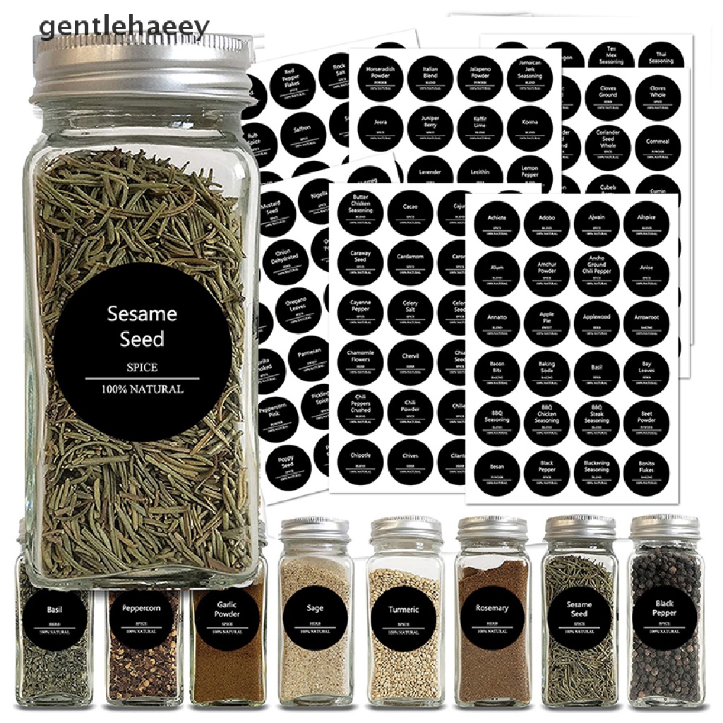 Bộ 192 Nhãn Dán Đánh Dấu Gia Vị Hình Tròn 1.5 inch