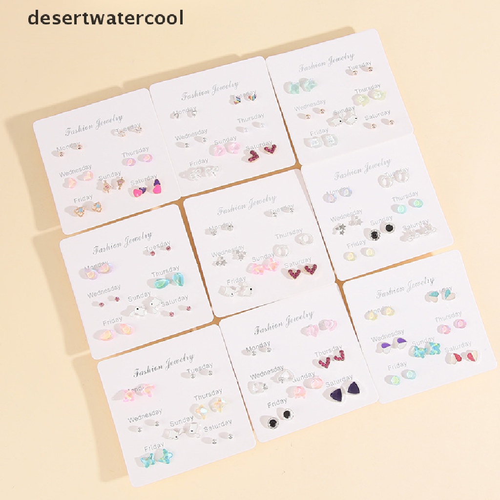 Devn Đôi Bông Tai Xỏ Lỗ Nhiều Cặp Hình Học Bướm Dễ Thương Thời Trang Hàn Quốc Martijn